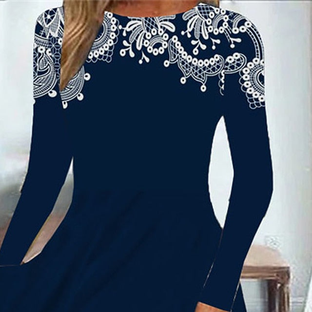Women's Midi Dress Casual Dress Winter Dress Swing Dress