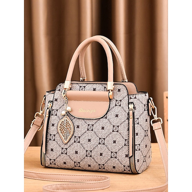 Sac à main élégant pour femme en similicuir et rouge avec accents