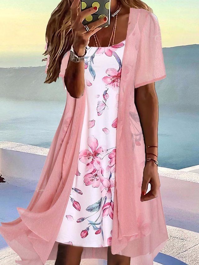 Floral Spaghetti Casual Loose Two-Piece Set WT113 - fabuloryshop