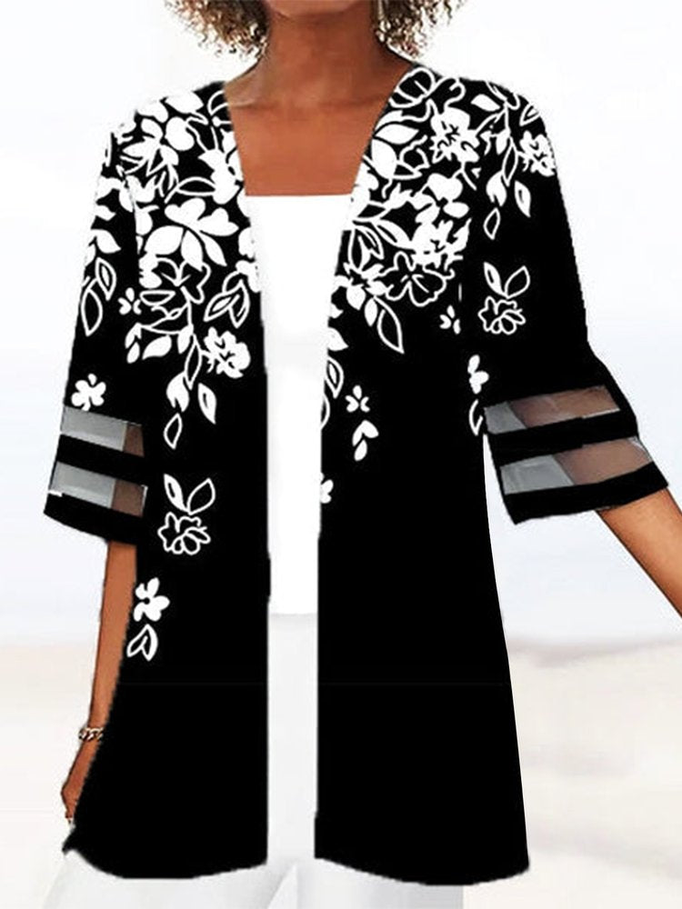 Floral Loose Casual Wrap Kimono QL99 - fabuloryshop