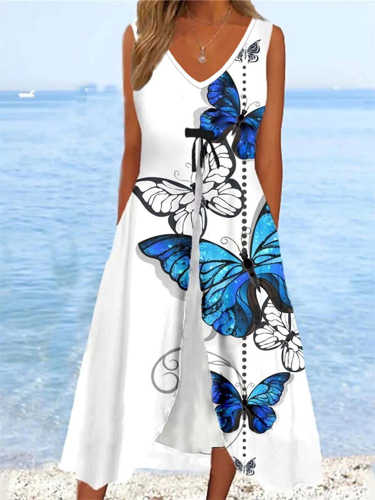 Elegant Loose Butterfly Dress WC87 - fabuloryshop