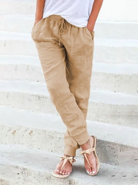 Solid Casual Pants QK120 - fabuloryshop