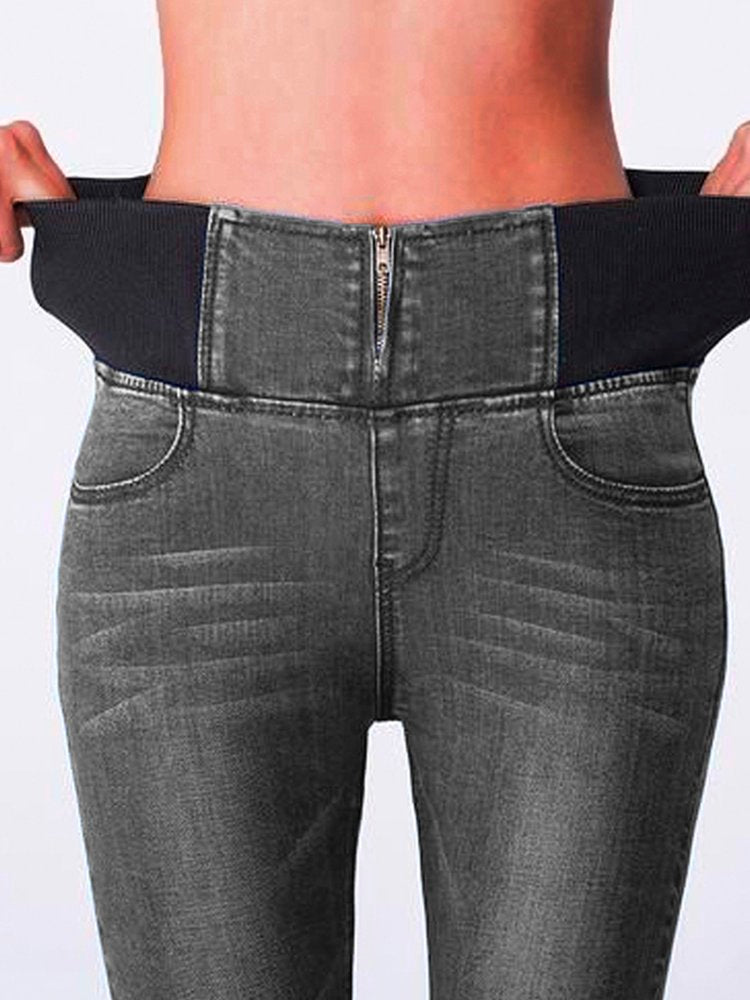 Tight Denim Plain Jeans WD107 - fabuloryshop