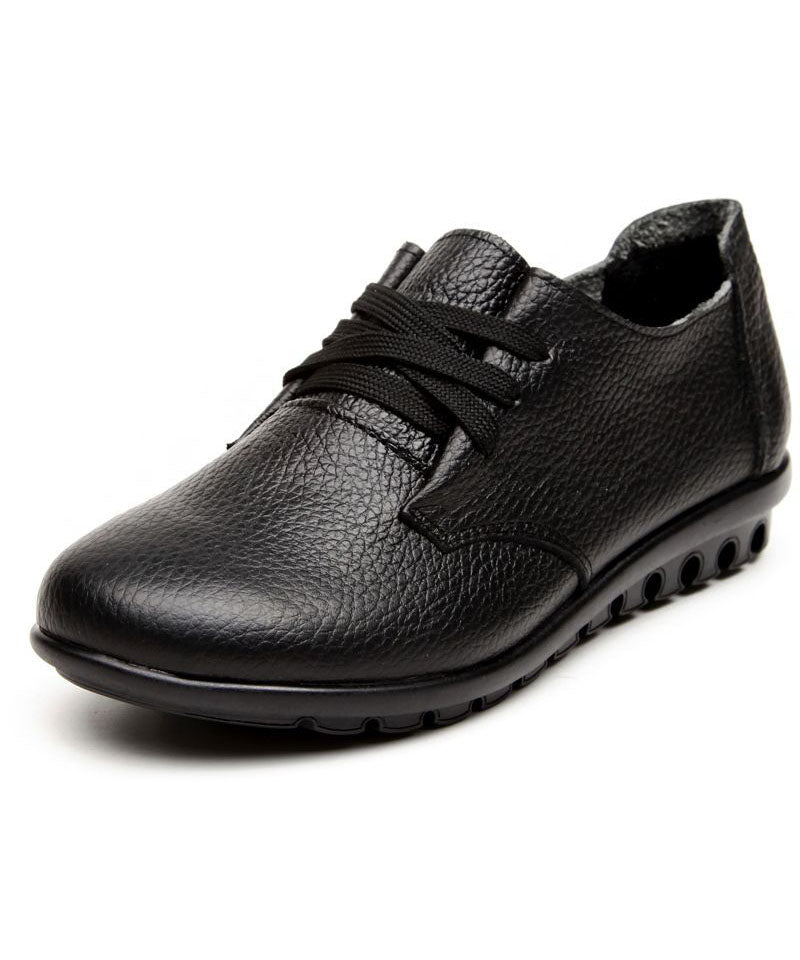 Cowhide Leather Flat Feet Shoes Cross Strap Flat Feet Shoes LY0157 - fabuloryshop