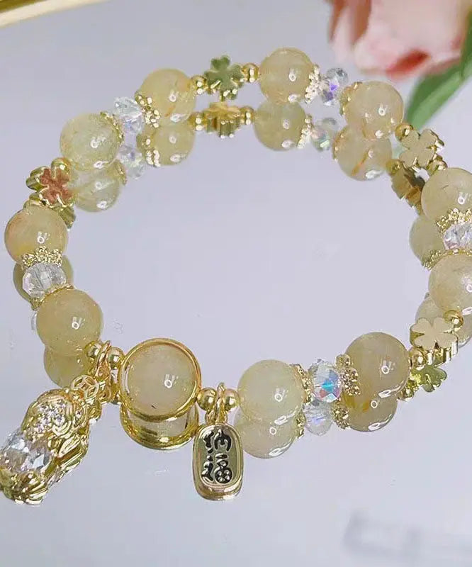 Fashion Rainbow Crystal A Mythical Wild Animal Charm Bracelet Ada Fashion