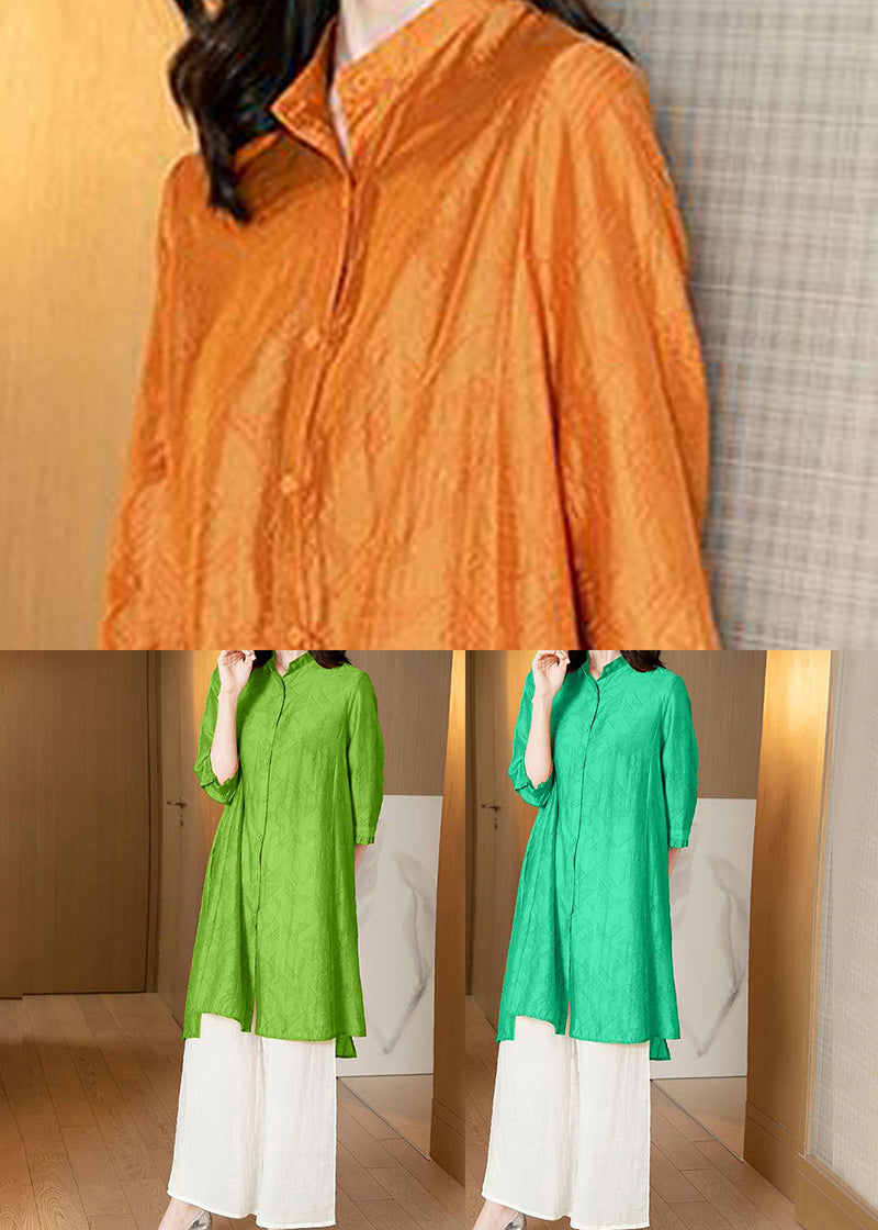 Fine Grass Green Silk Clothing Two Pieces Set Summer LY2741 - fabuloryshop