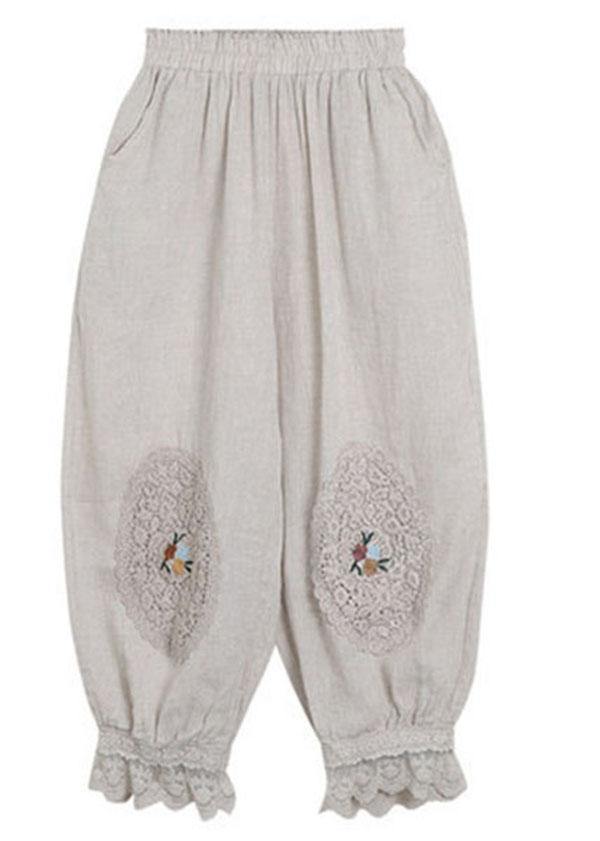 Fine Nude Patchwork Hollow Out Pants - fabuloryshop