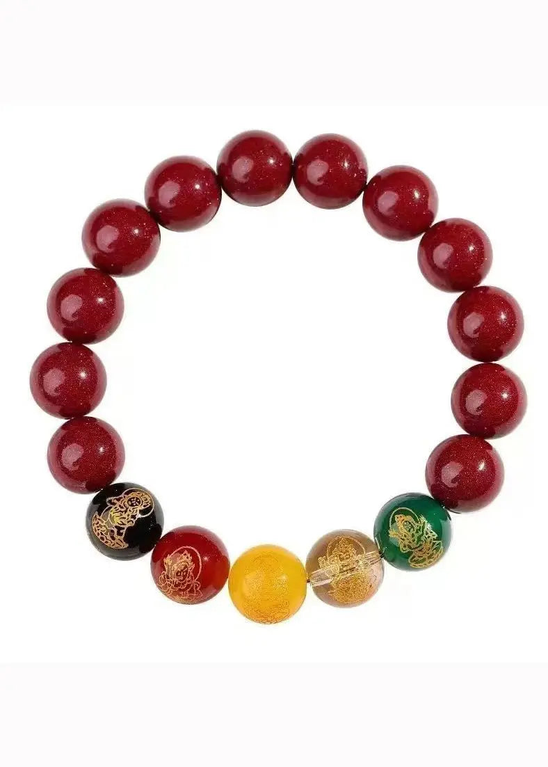 Natural Cinnabar Wealth Attracting Bracelet Ada Fashion