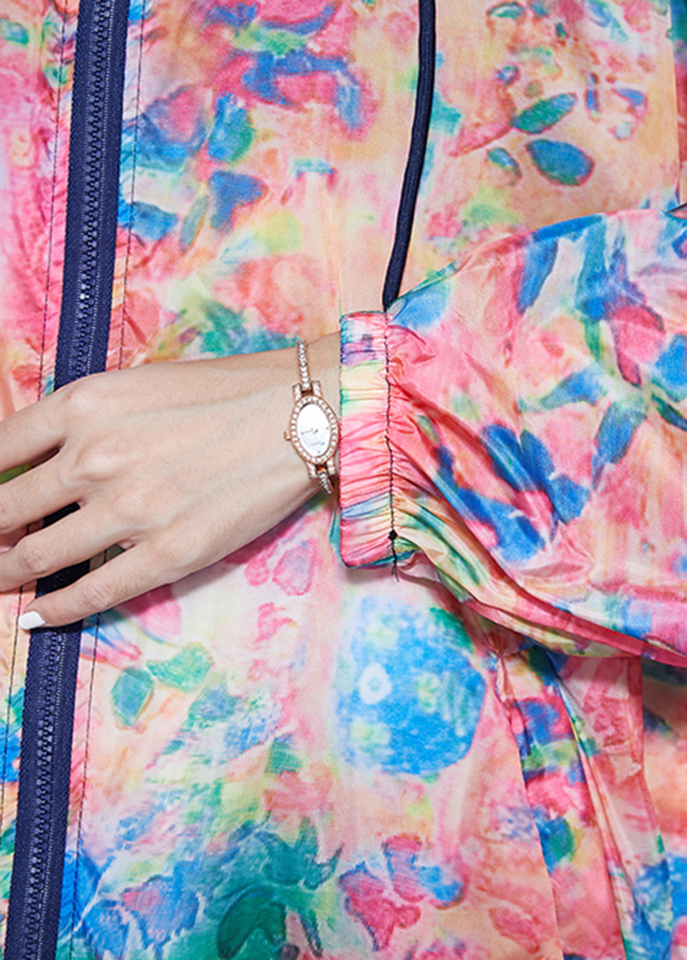 Plus Size Red Hooded Print Drawstring UPF 50+ Coat Jacket Summer Ada Fashion