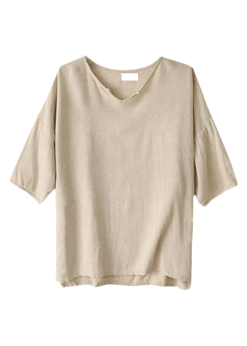 Plus Size V Neck Patchwork Solid Top Long Sleeve LY2566 - fabuloryshop