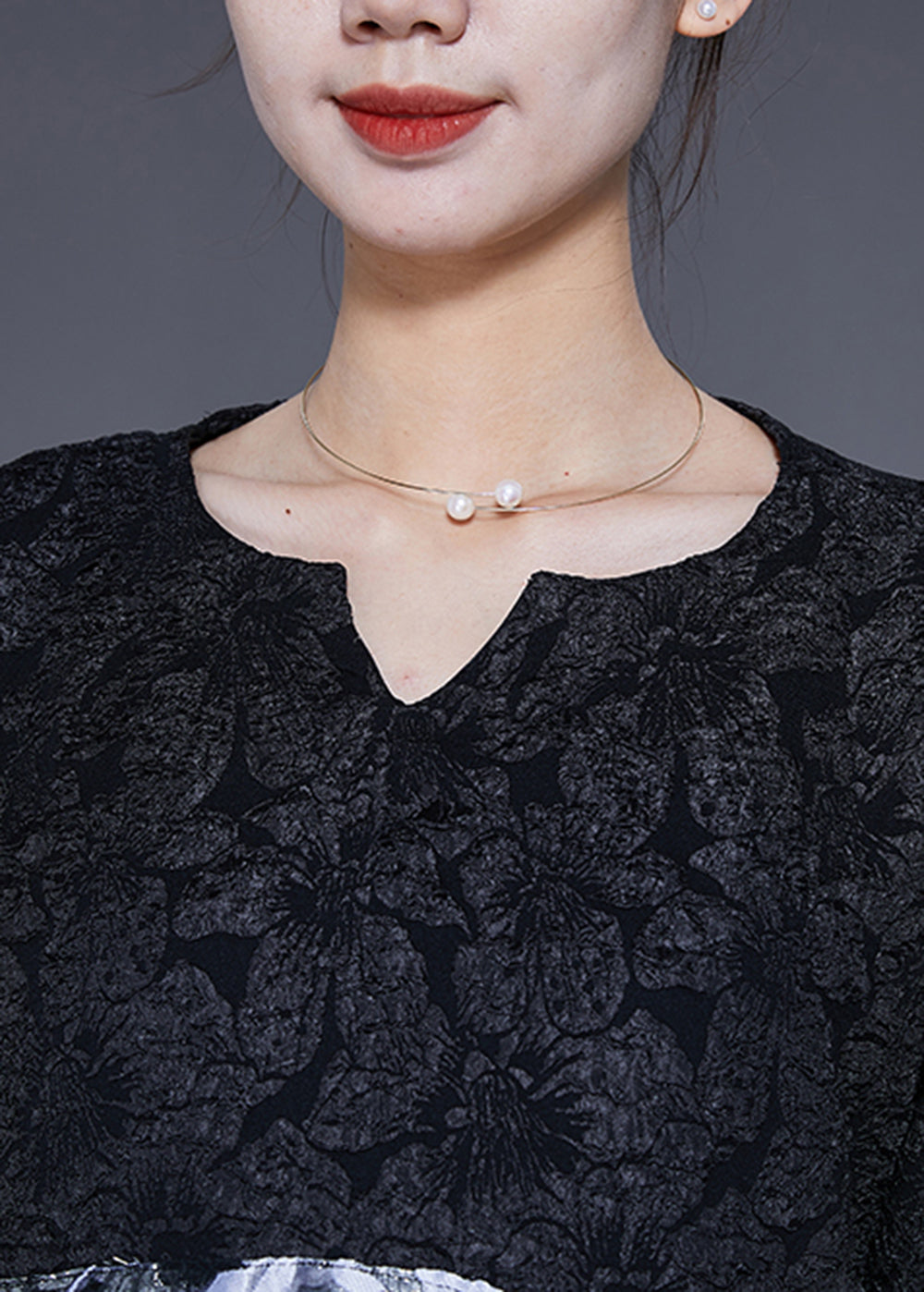 Simple Black Oversized Patchwork Jacquard Silk Dress Summer LY3058 - fabuloryshop