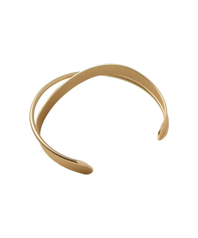 Simple Gold Cross Niche Design Cuff Ada Fashion