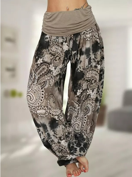Paisley Casual Loose Long Pants WD95 - fabuloryshop