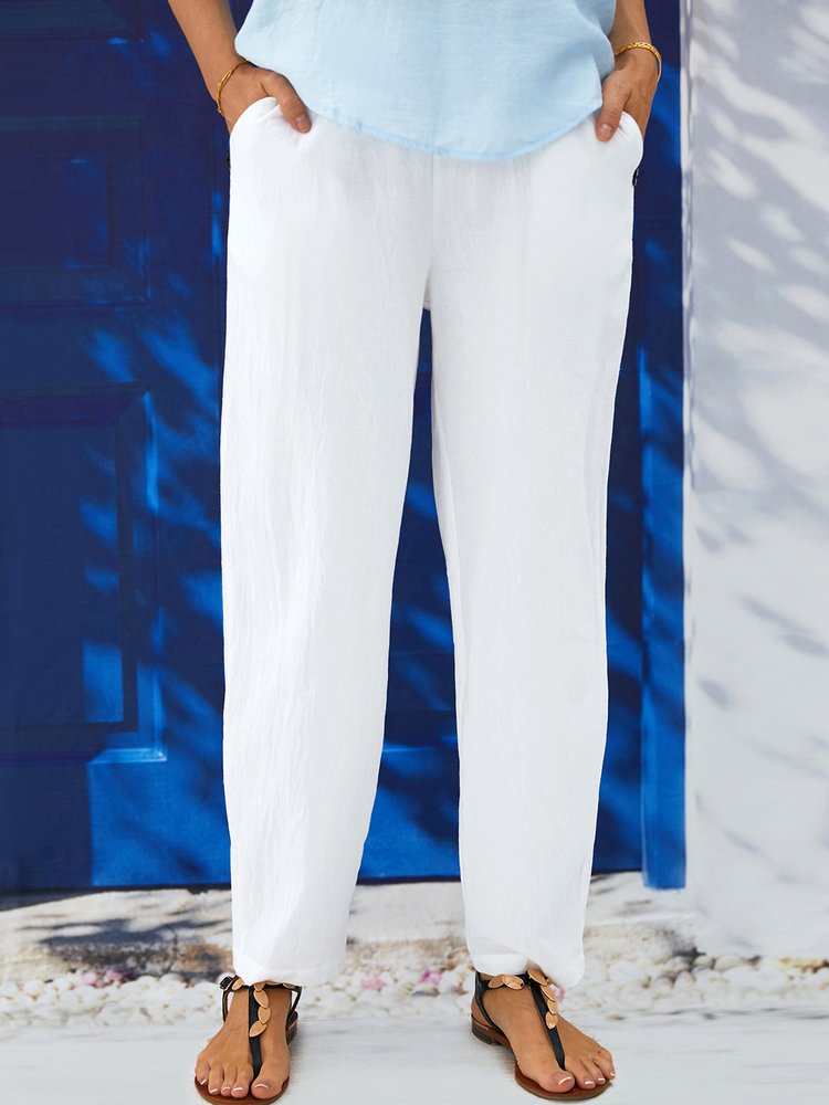 Loose Cotton Casual Pants QB110 - fabuloryshop