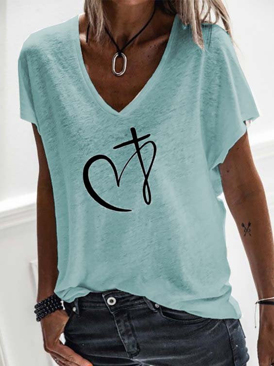 Casual Loosen Cotton Blends Short Sleeve T-Shirt WZ119 - fabuloryshop