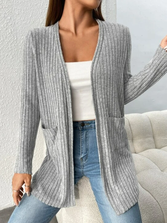Knitted Plain Casual Other Coat QL115 - fabuloryshop