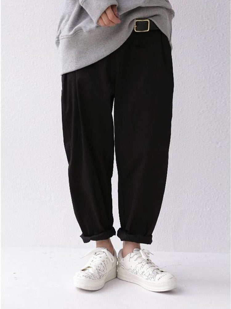 Cocoon Cotton-Blend Casual Pants QS94 - fabuloryshop