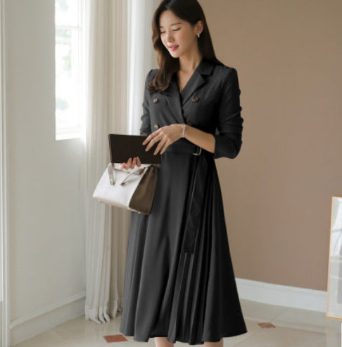 Plain Casual V Neck Dress  WJ106