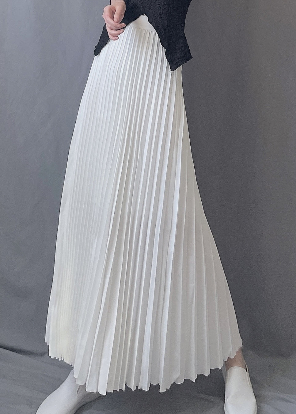Elastic A Line Chocolate Waist Skirts Wrinkled Art Spring