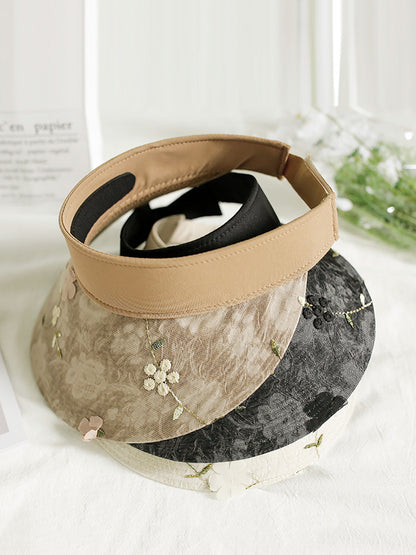 Women Artsy Floral Spliced Sunproof Hat QW1038