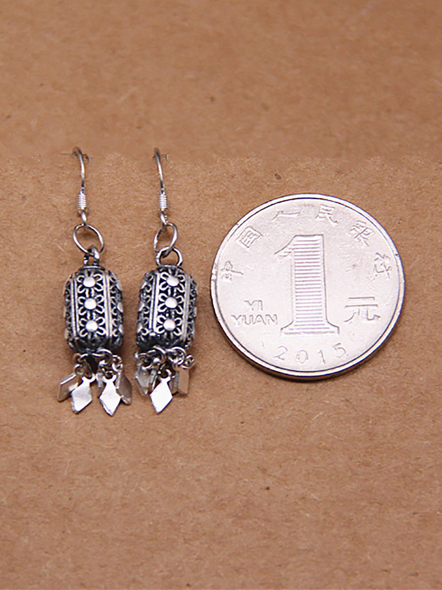 Boucles d'oreilles à pampilles lanternes vintage en argent S925 pour femmes AT1093