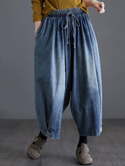 Women Summer Casual Washed Wide-leg Denim Pants CO1020