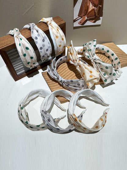 3 Pieces Set Women Artsy Dot Cross Hair Band AS1036