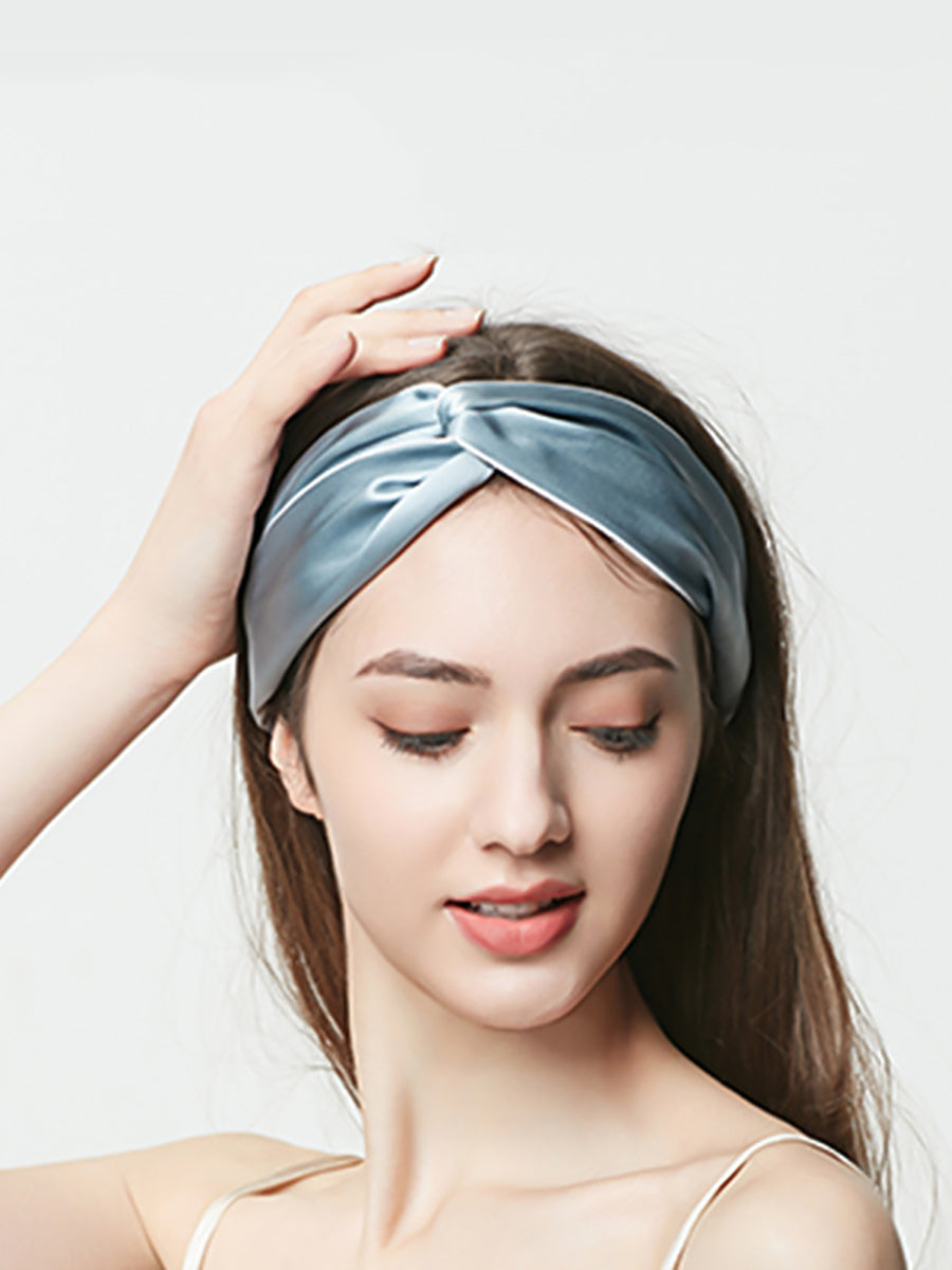 Women Artsy Solid Silk Cross Hair Band SC1057