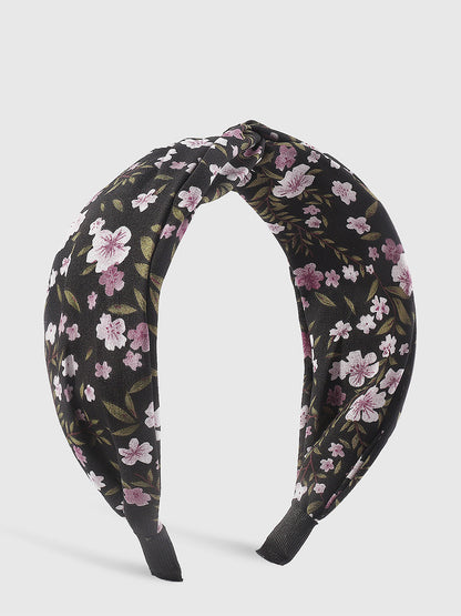 Women Artsy Floral Print Knot Hair Band KL1013