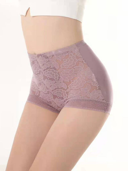 3 Pieces Women Sexy Lace Seamless High-Waist Underwear AS1011