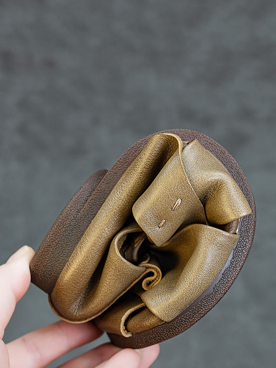 Sandales plates vintage en cuir véritable pour femmes
