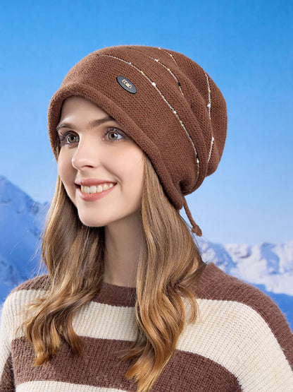 Women Winter Fashion Warm Hemming Knit Hat AV1024