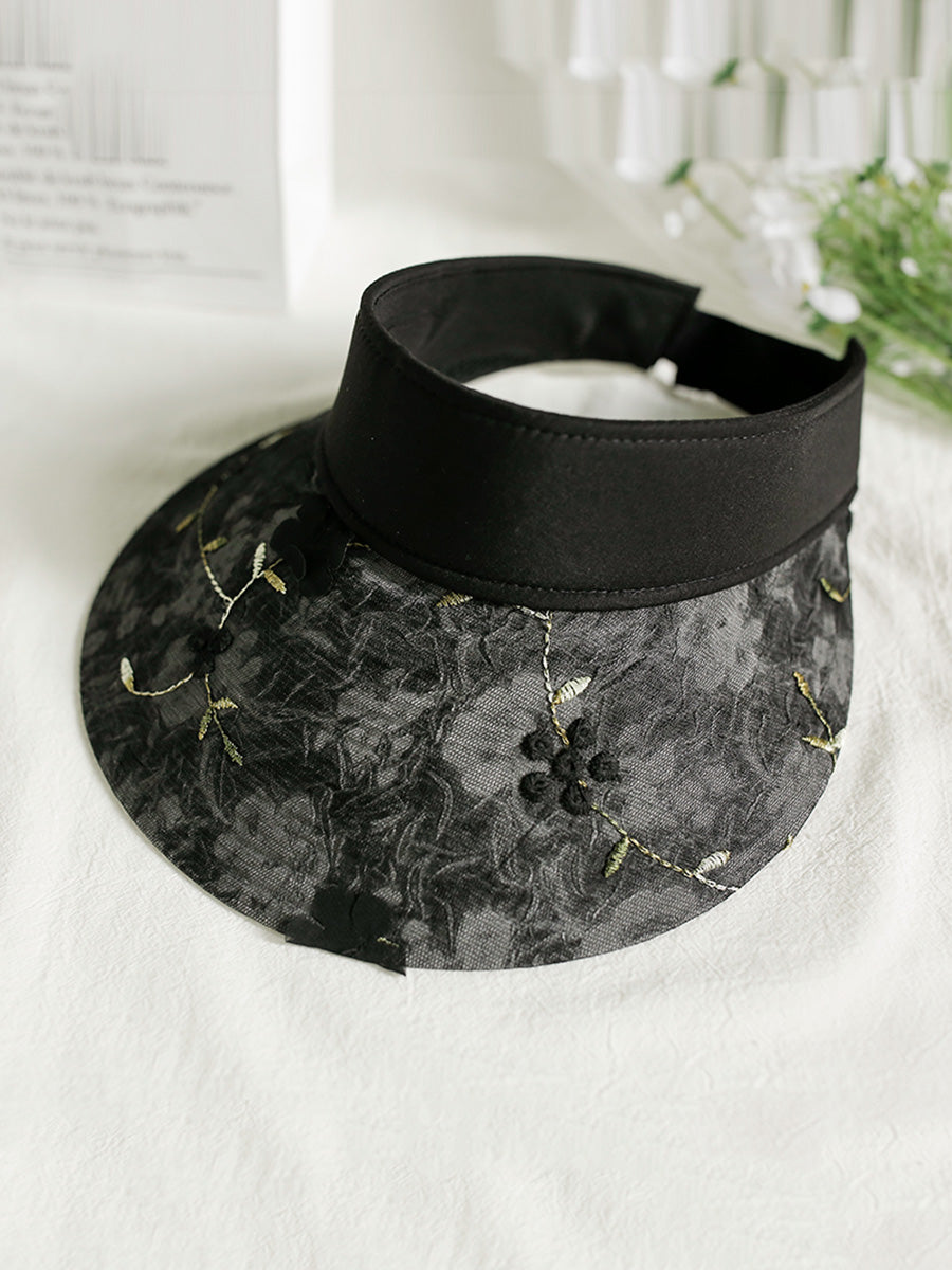 Women Artsy Floral Spliced Sunproof Hat QW1038
