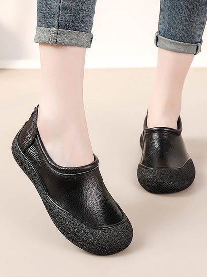 Women Autumn Casual Soft Leather Flat Shoes AS1007