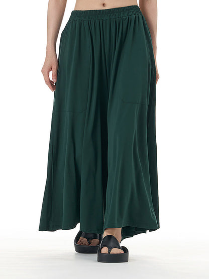 Women Summer Casual Solid Wide-leg Loose Pants FD050