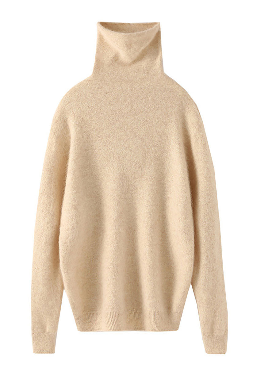 Women Autumn Turtleneck Wool Soft Warm Knit Sweater AV1029