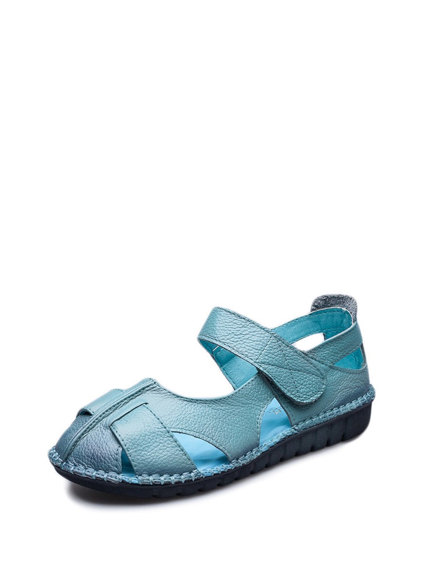 Damen Sommer Sandalen aus weichem Leder mit Schnallen CV1011