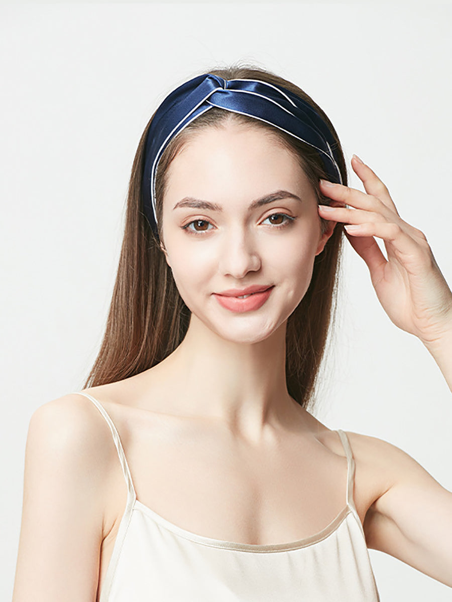 Bandeau à cheveux en soie unie Artsy pour femme SC1057 