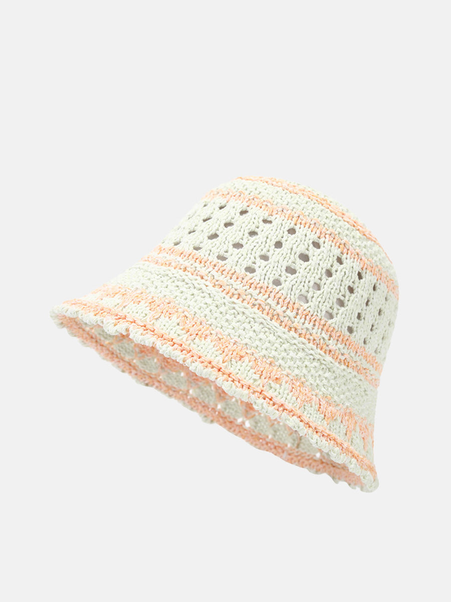 Chapeau d'été anti-soleil en tissage coloré pour femme CX050 