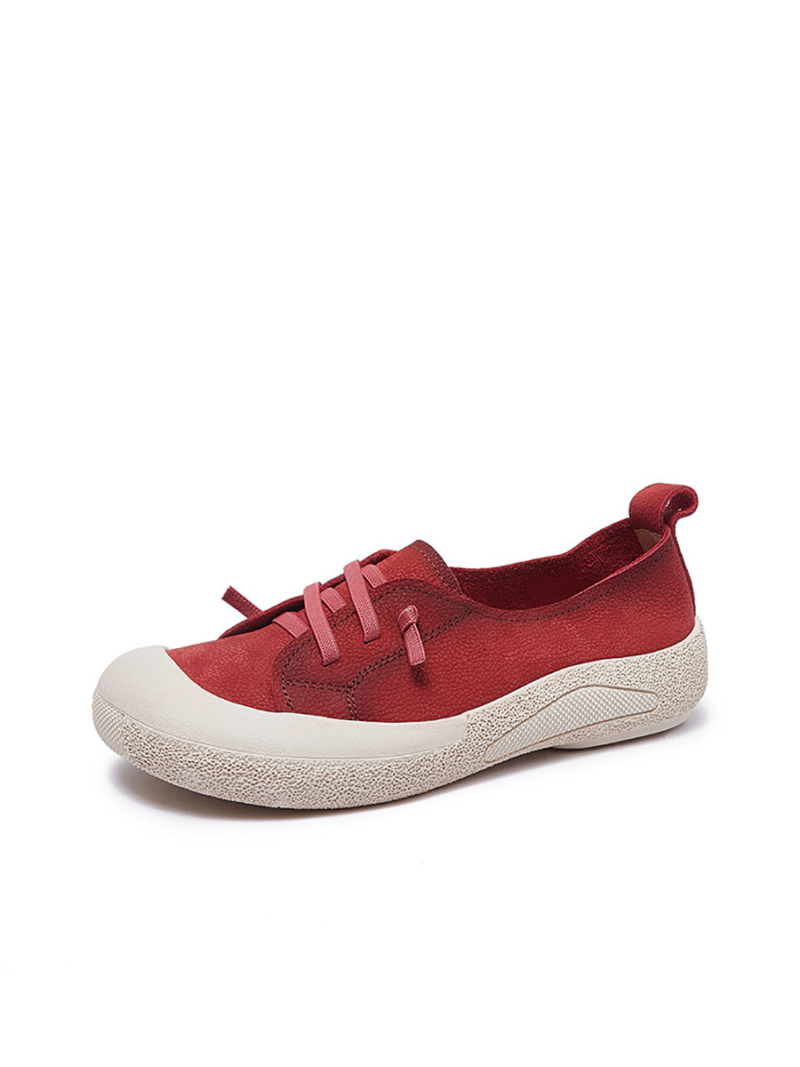 Casual Genuine Leather Flat Women Summer Shoes