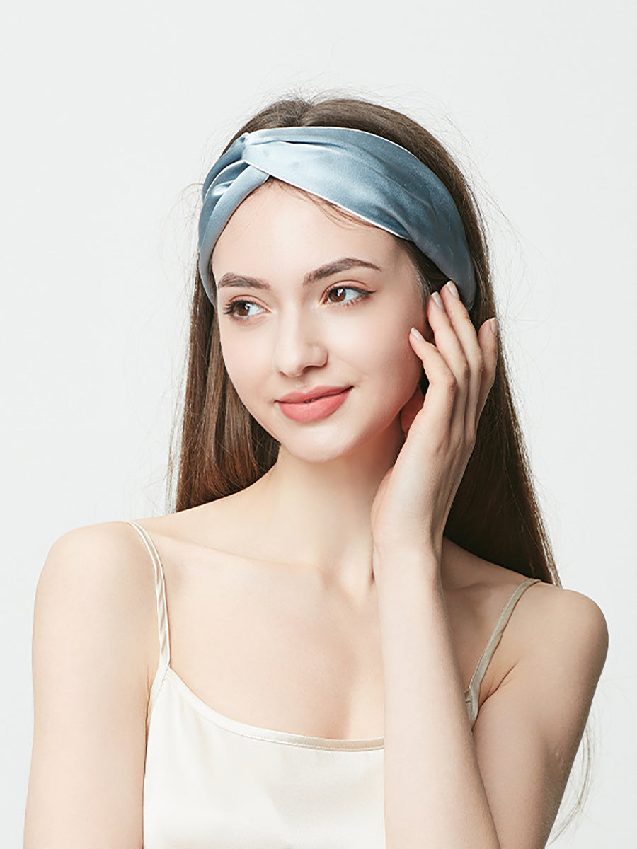 Bandeau à cheveux en soie unie Artsy pour femme SC1057 