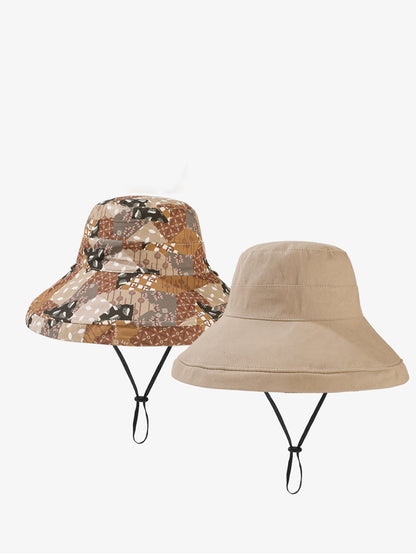 Women Casual Summer Solid Reversible Wearing Collapsible Hat LL005