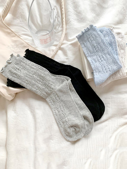 5 Pairs Women Summer Thin Mid-Claf Socks ZZ1007