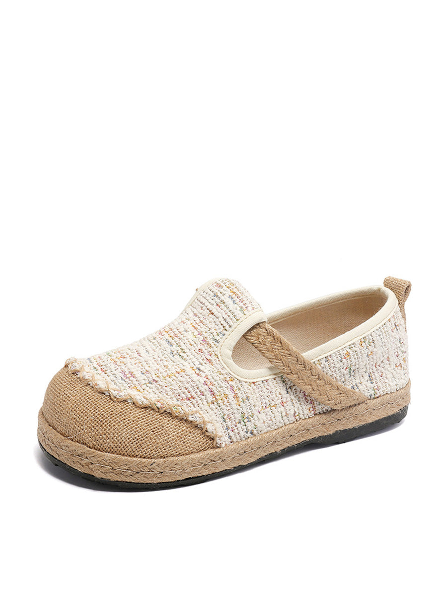 Women Ethnic Summer Linen Cotton Flat Shoes XX1001