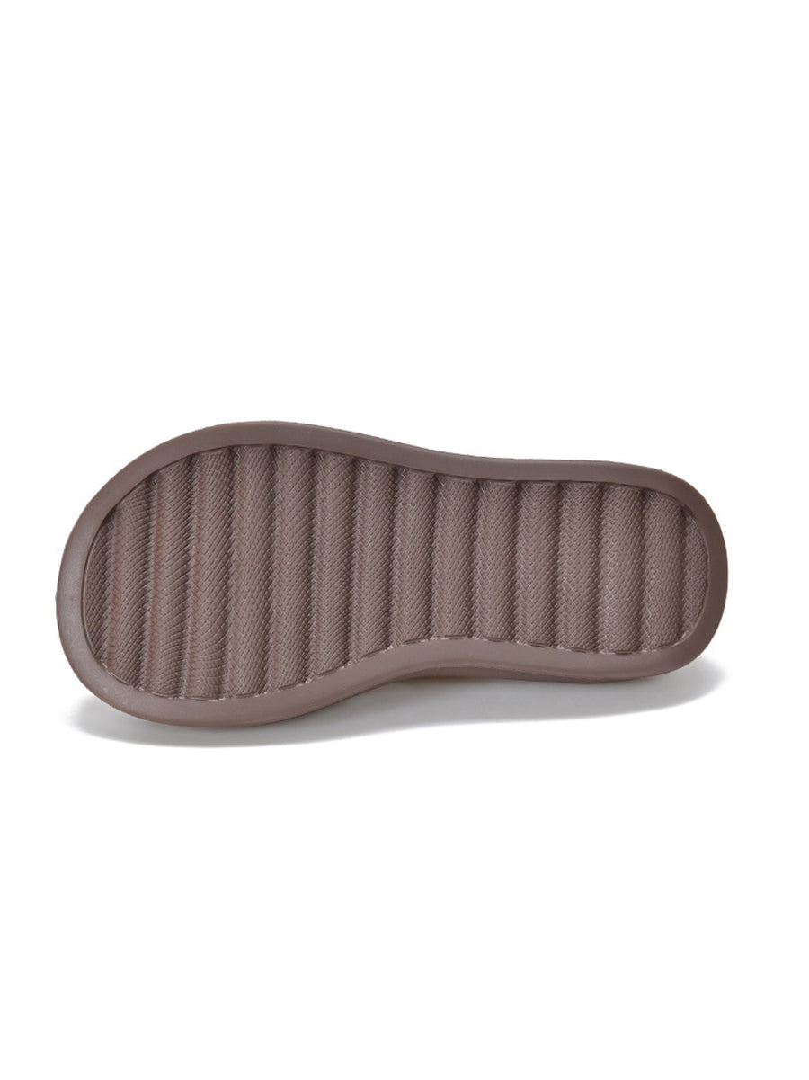 Women Summer Colorblock Leather Platform Sandal TY1048