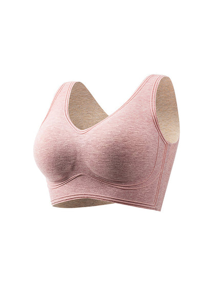 Women Seamless Spliced Warm With Breast Pads Base BA1050