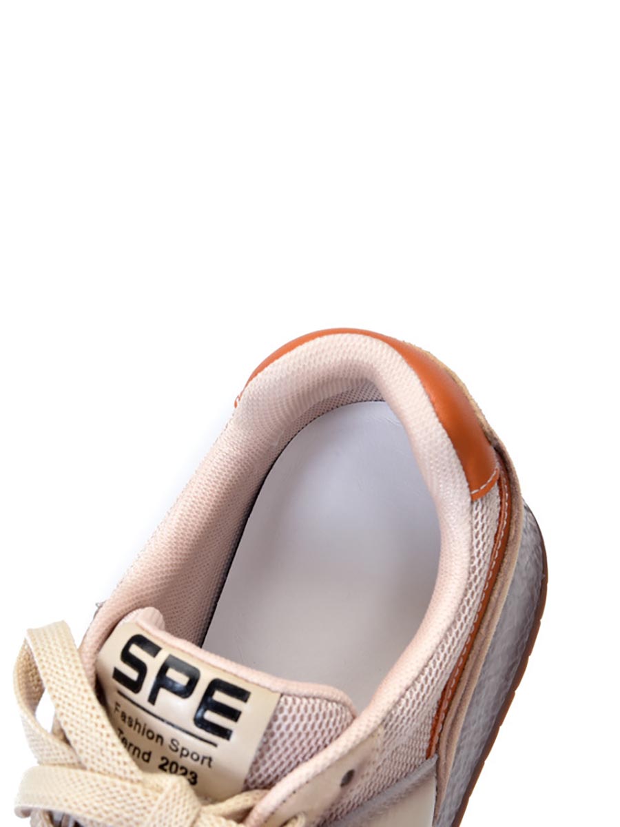 Women Summer Mesh Leather Spliced Breathable Platform Shoes XX1021