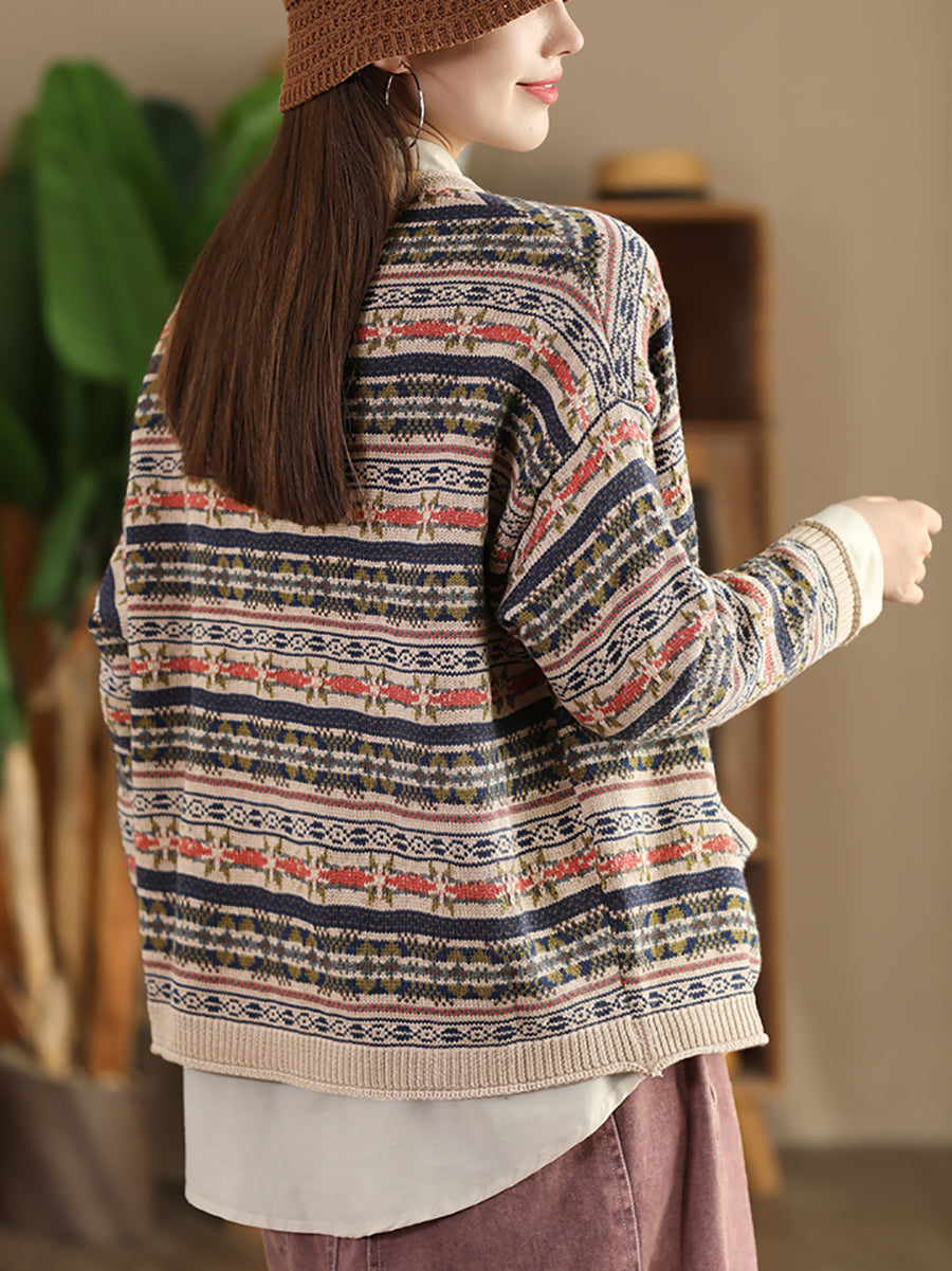 Pull cardigan en tricot de coton pour femme, automne AT1022 