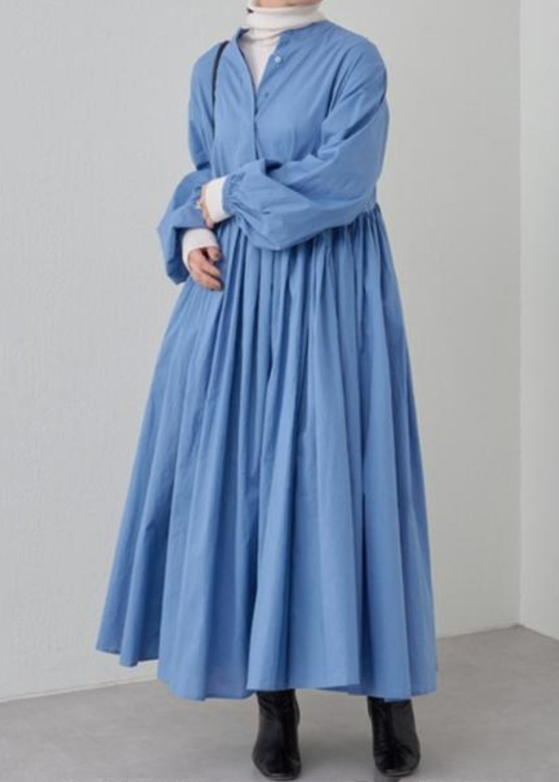 Grey Dress Classy Shirts Solid Cotton Wrinkled Spring