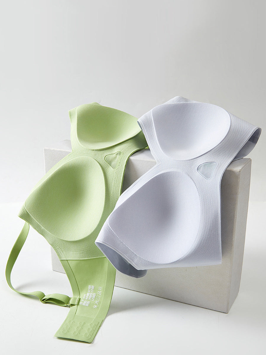Cup Pure Artsy Feste Farbe Satin BH Damen